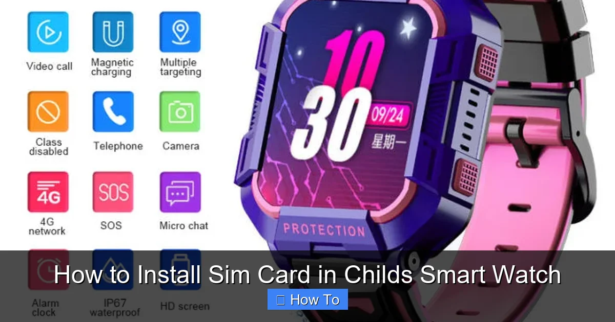 How to Install Sim Card in Childs Smart Watch