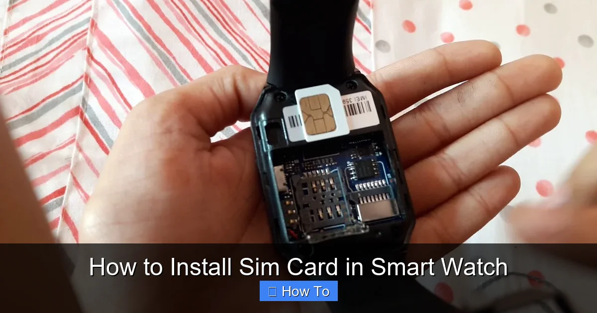 How to Install Sim Card in Smart Watch