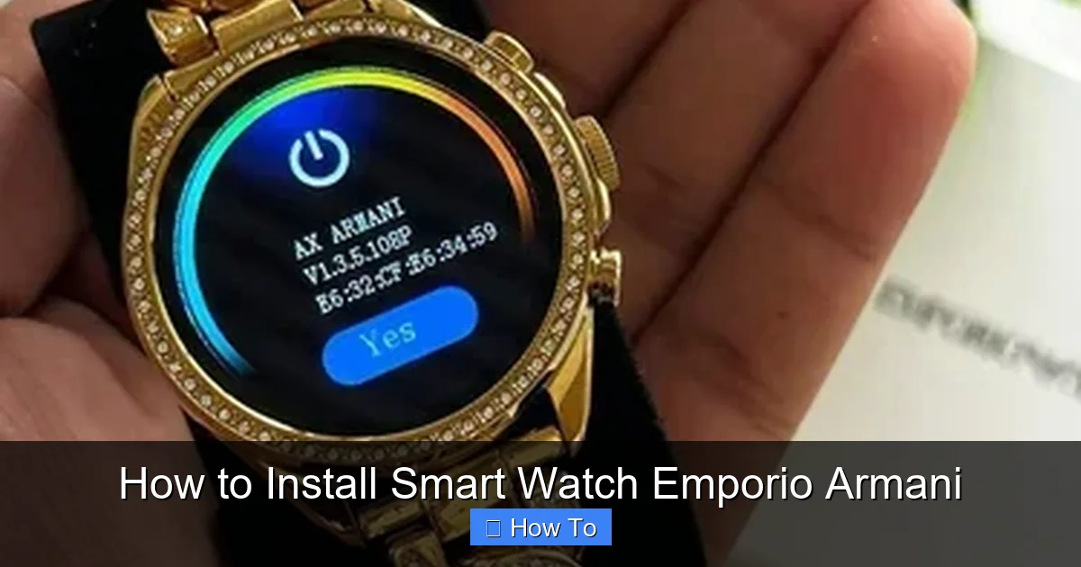 How to Install Smart Watch Emporio Armani