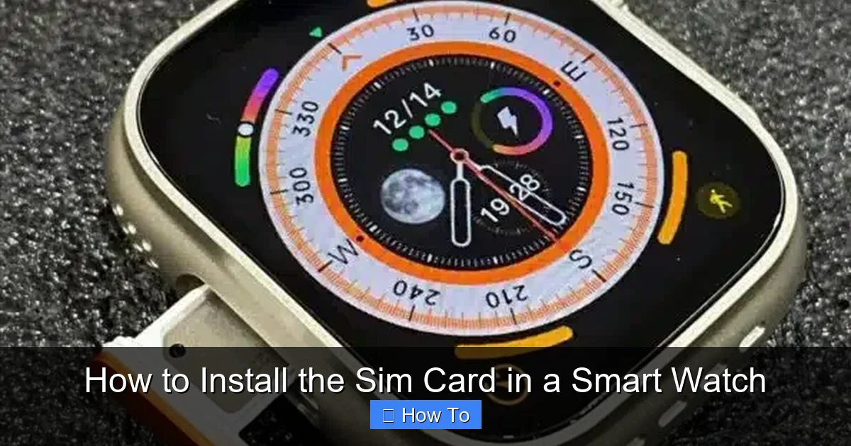 How to Install the Sim Card in a Smart Watch