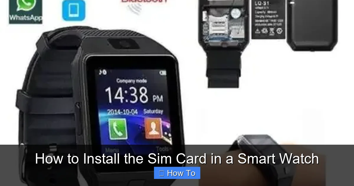 How to Install the Sim Card in a Smart Watch