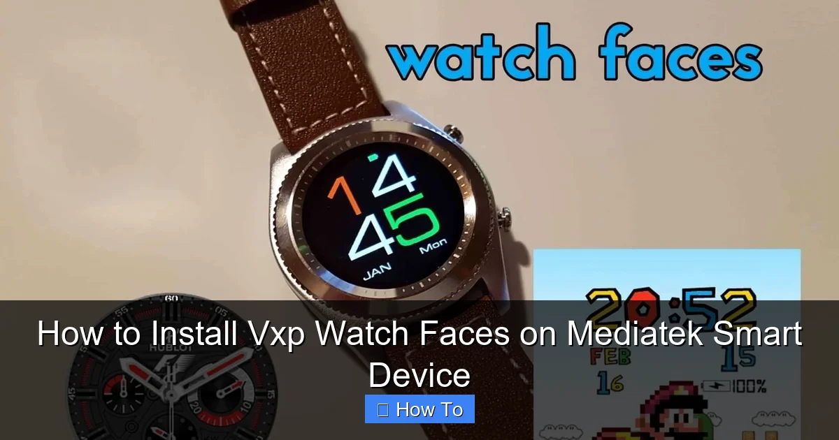 How to Install Vxp Watch Faces on Mediatek Smart Device