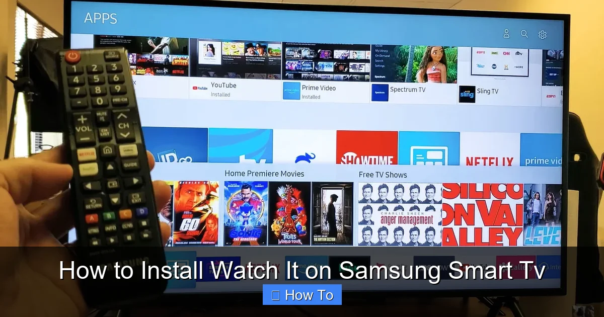 How to Install Watch It on Samsung Smart Tv