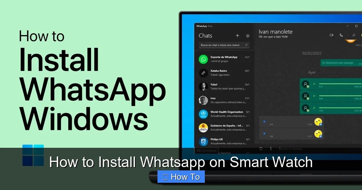 How to Install Whatsapp on Smart Watch