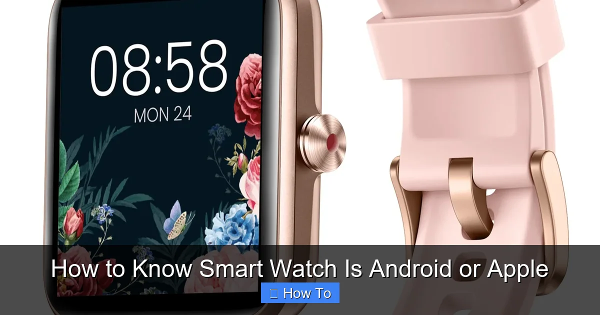 How to Know Smart Watch Is Android or Apple