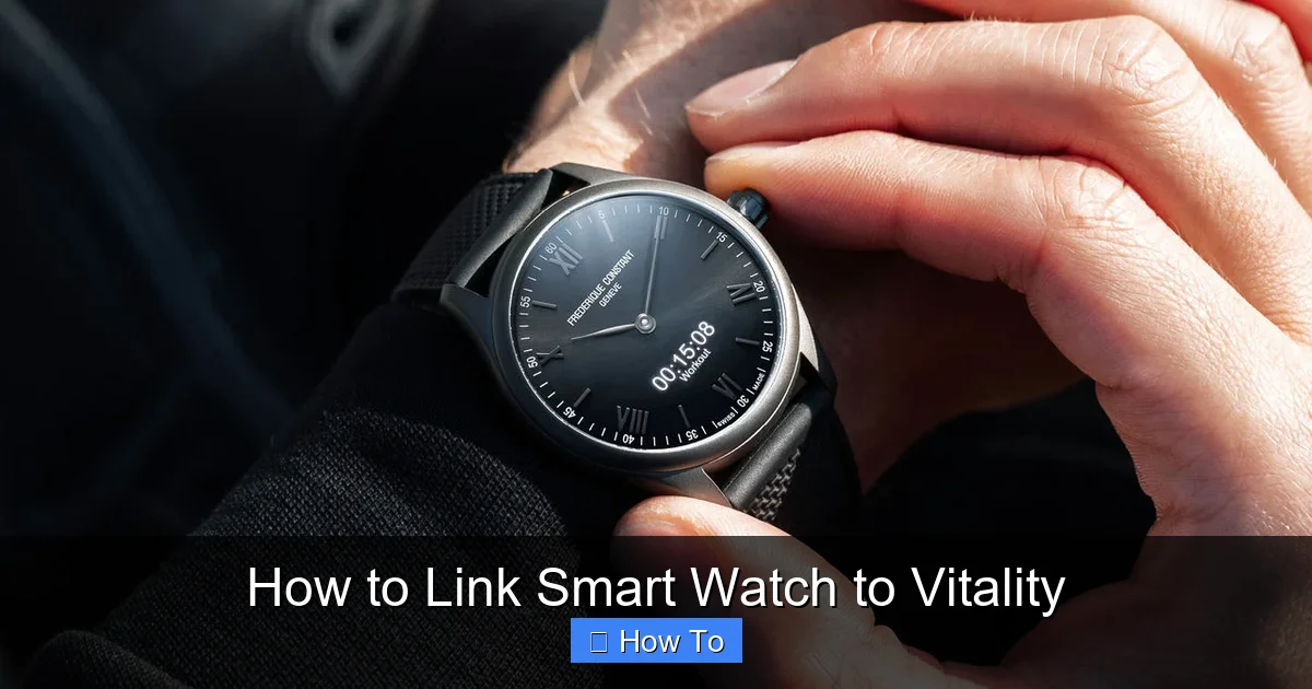 How to Link Smart Watch to Vitality