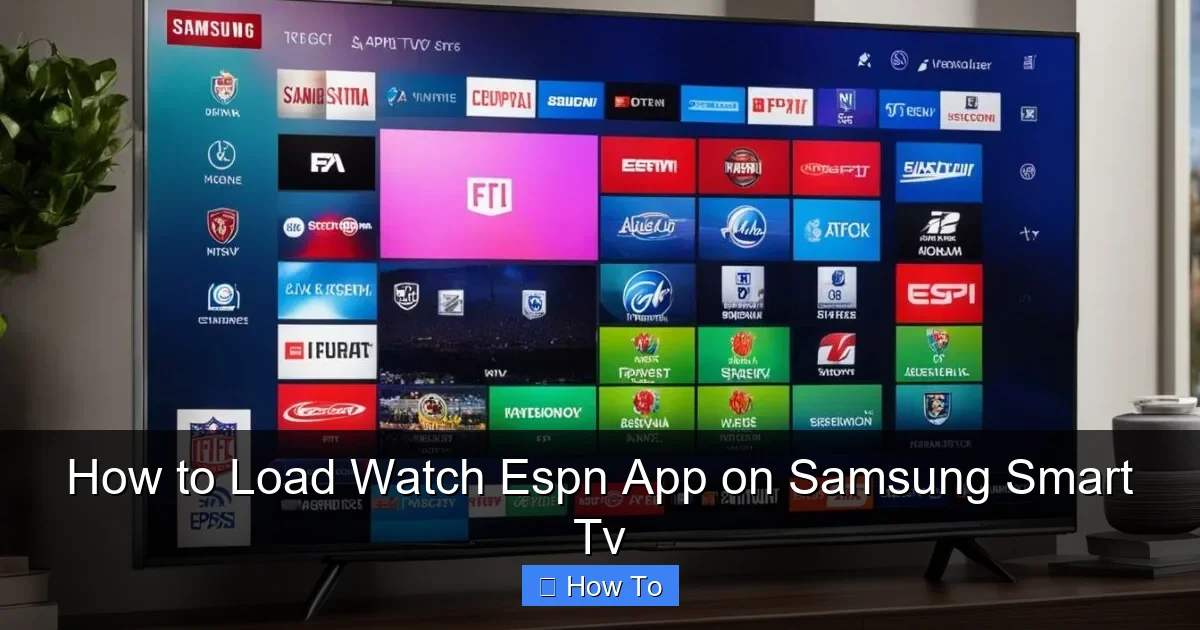 How to Load Watch Espn App on Samsung Smart Tv
