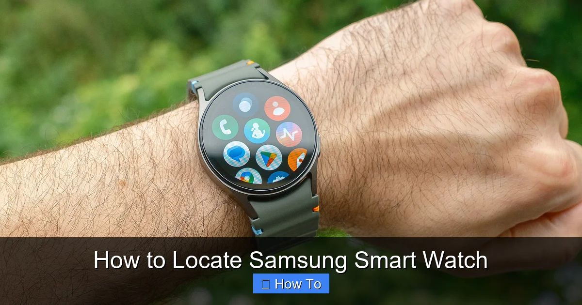 How to Locate Samsung Smart Watch