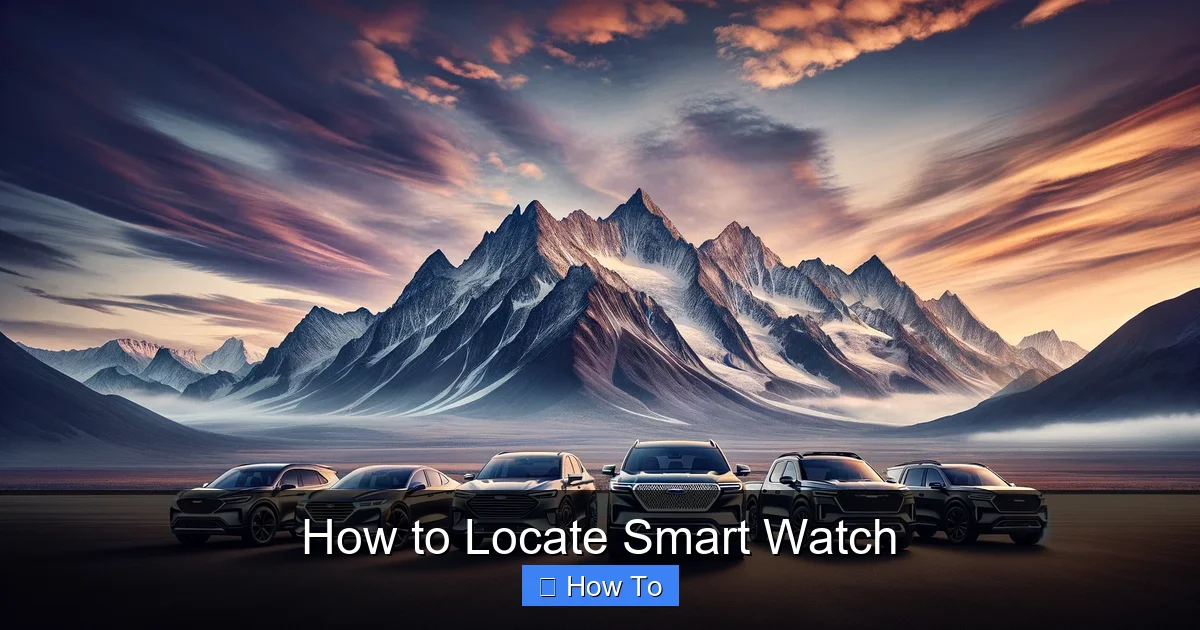 How to Locate Smart Watch