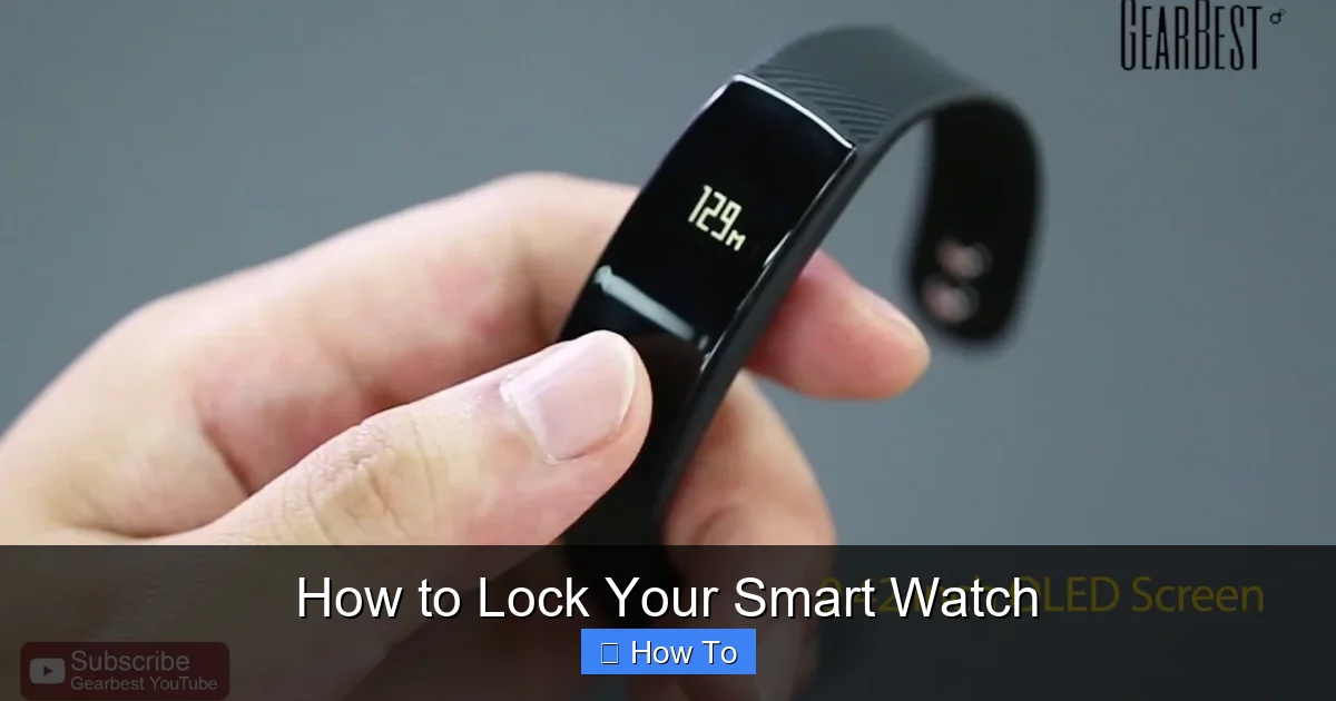 How to Lock Your Smart Watch