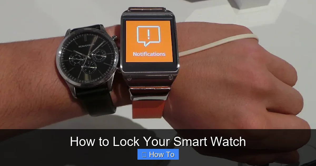 How to Lock Your Smart Watch