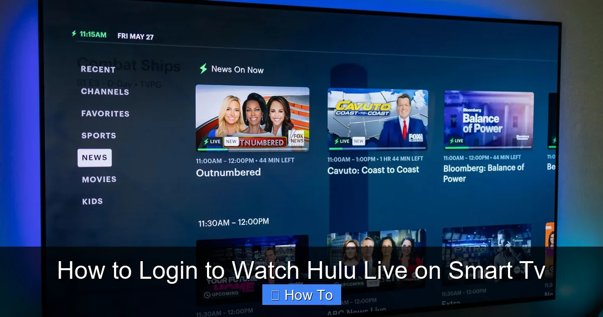 How to Login to Watch Hulu Live on Smart Tv