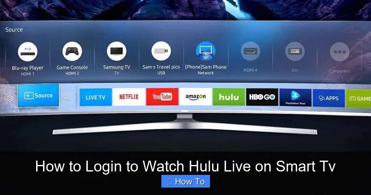 How to Login to Watch Hulu Live on Smart Tv