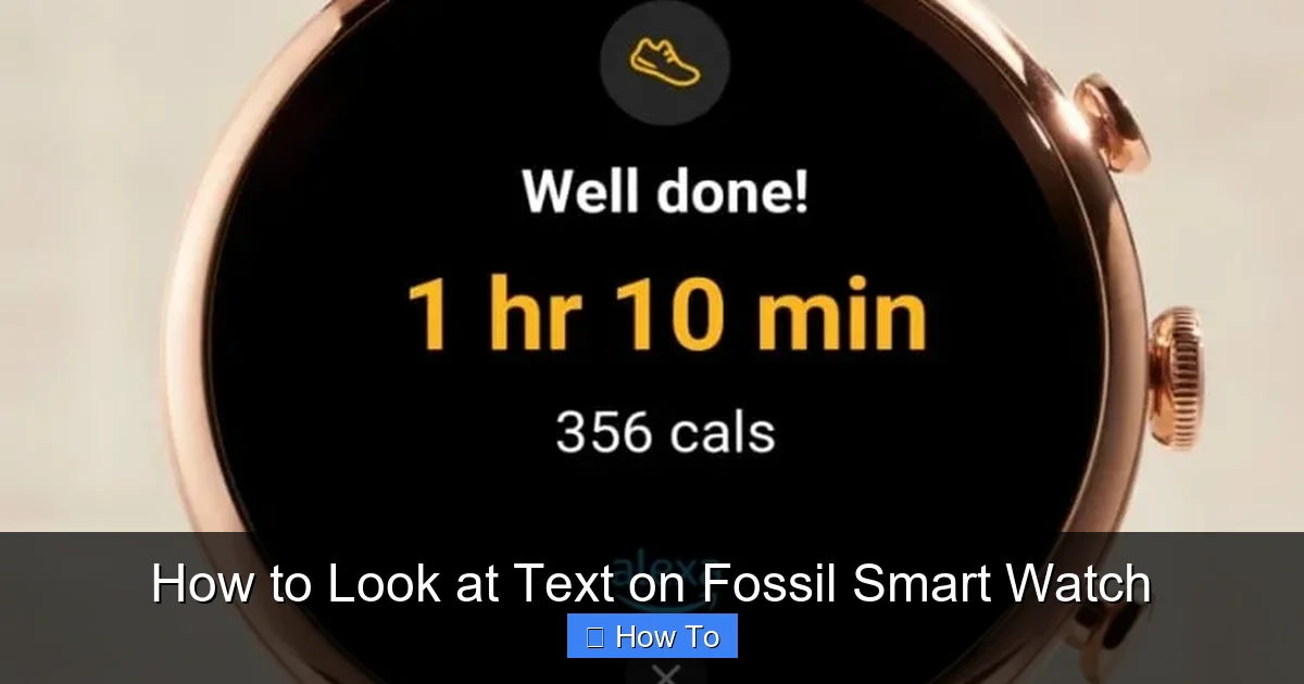 How to Look at Text on Fossil Smart Watch
