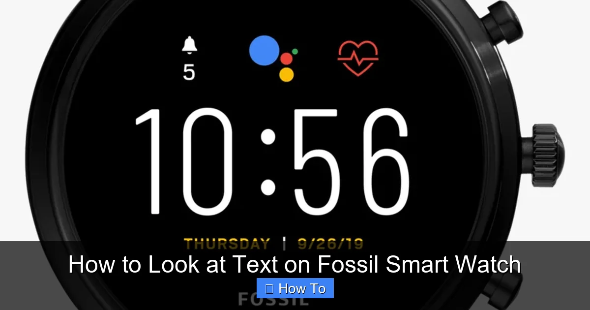 How to Look at Text on Fossil Smart Watch