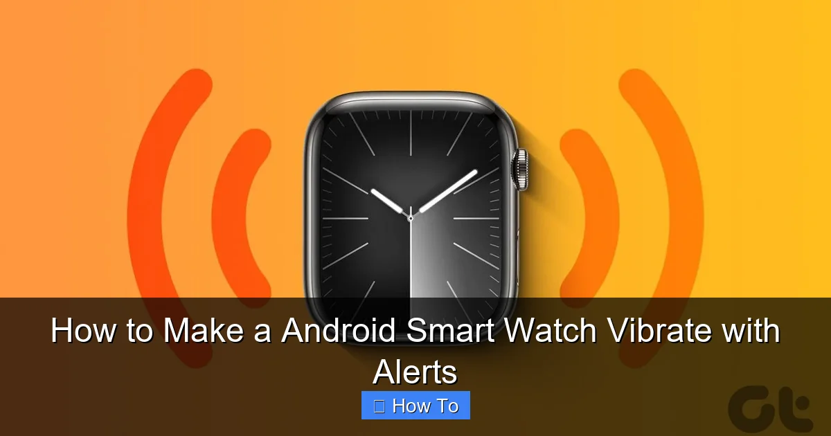 How to Make a Android Smart Watch Vibrate with Alerts