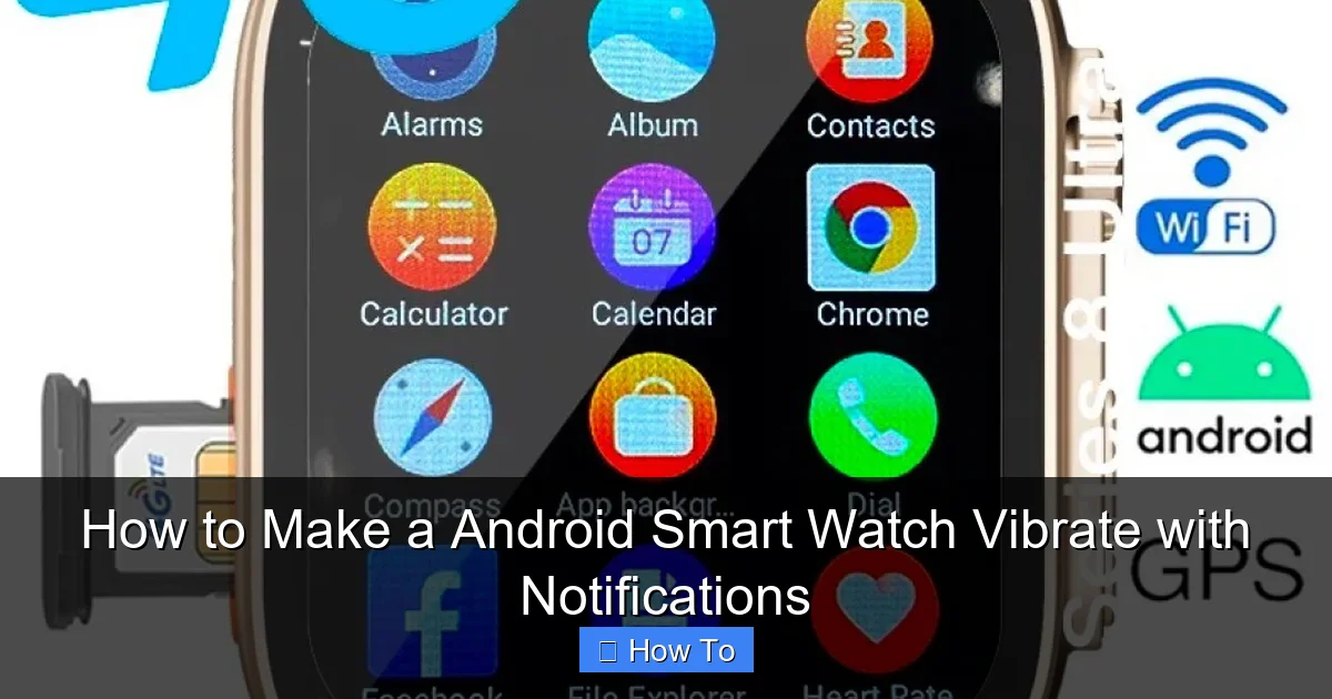 How to Make a Android Smart Watch Vibrate with Notifications
