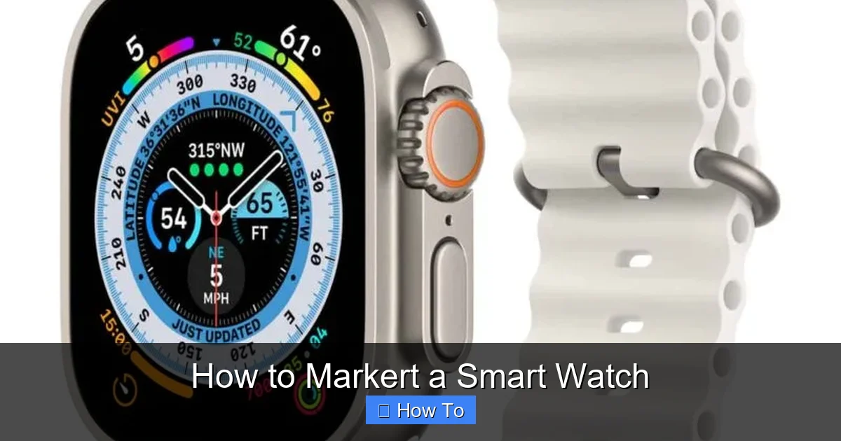 How to Markert a Smart Watch