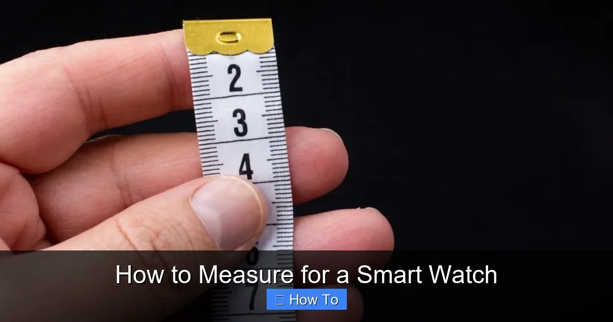 How to Measure for a Smart Watch