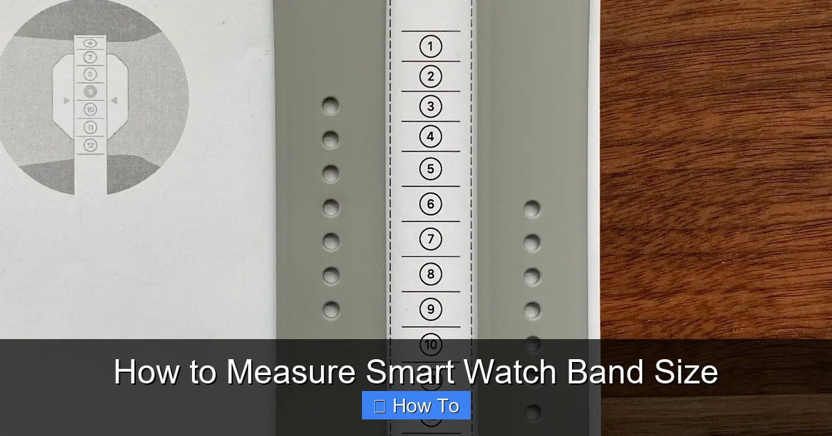 How to Measure Smart Watch Band Size