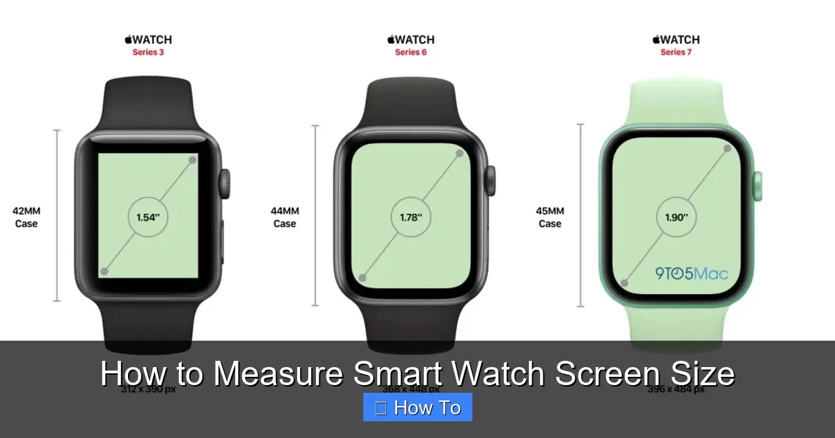 How to Measure Smart Watch Screen Size