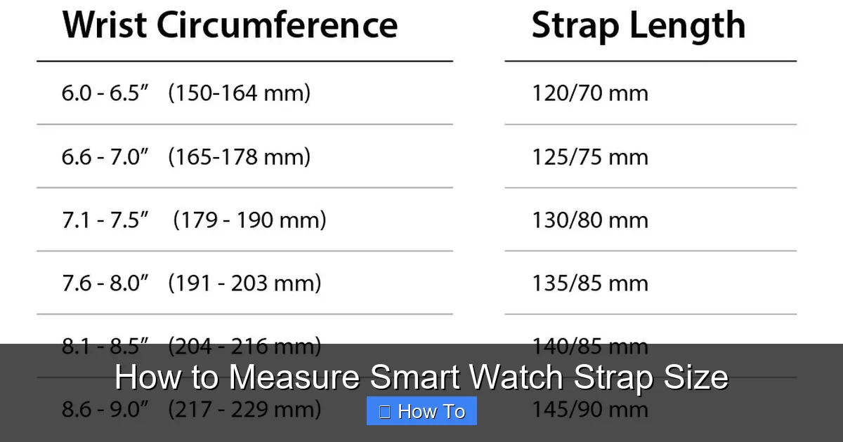 How to Measure Smart Watch Strap Size