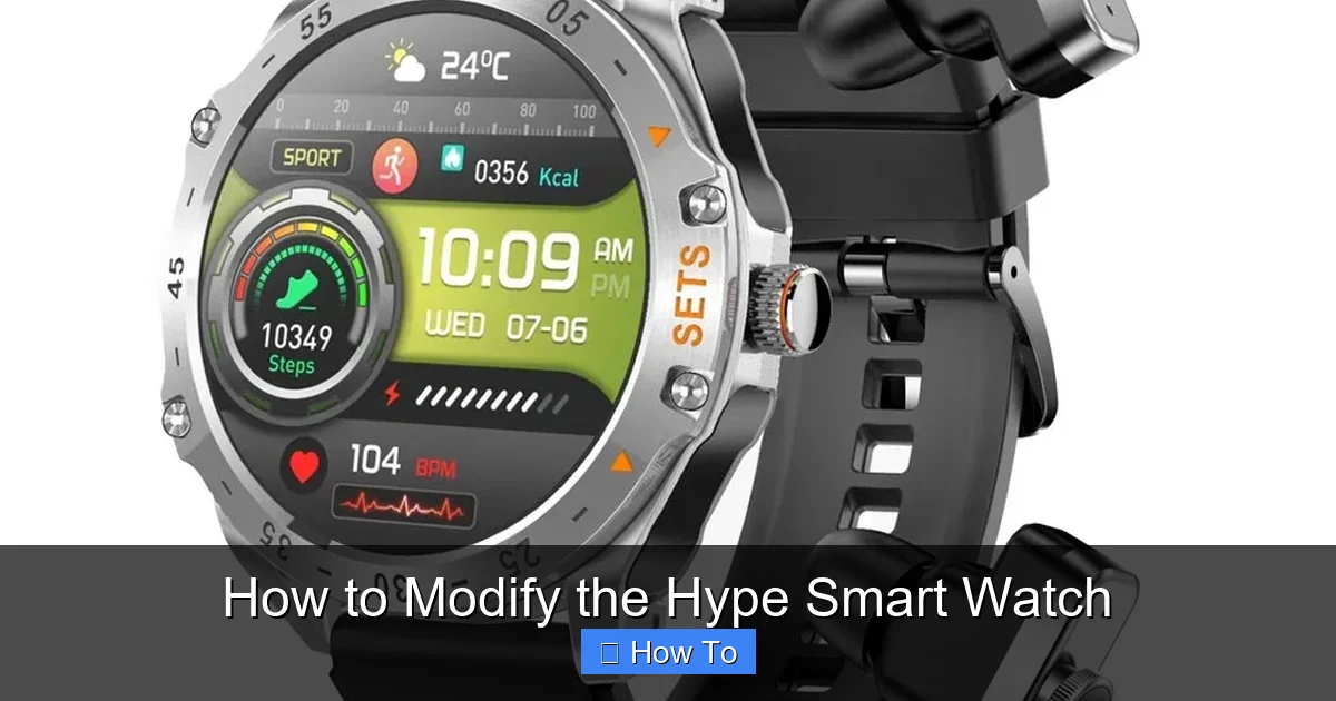 How to Modify the Hype Smart Watch