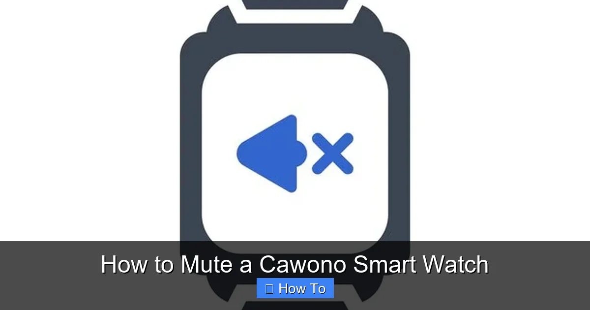 How to Mute a Cawono Smart Watch