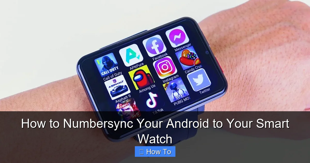 How to Numbersync Your Android to Your Smart Watch