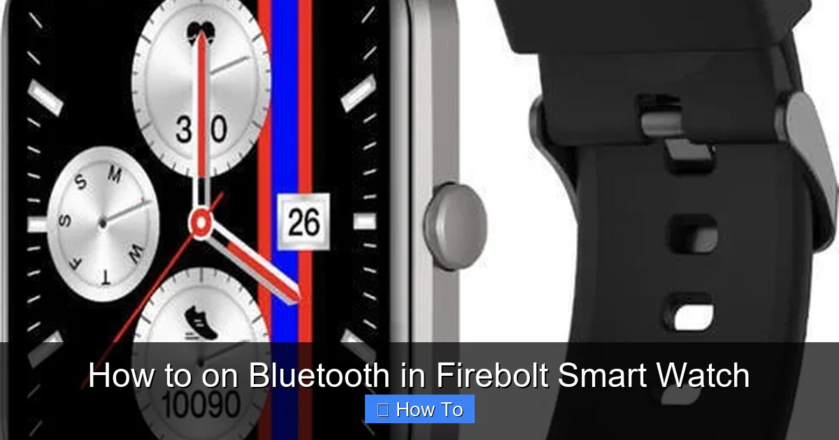 How to on Bluetooth in Firebolt Smart Watch