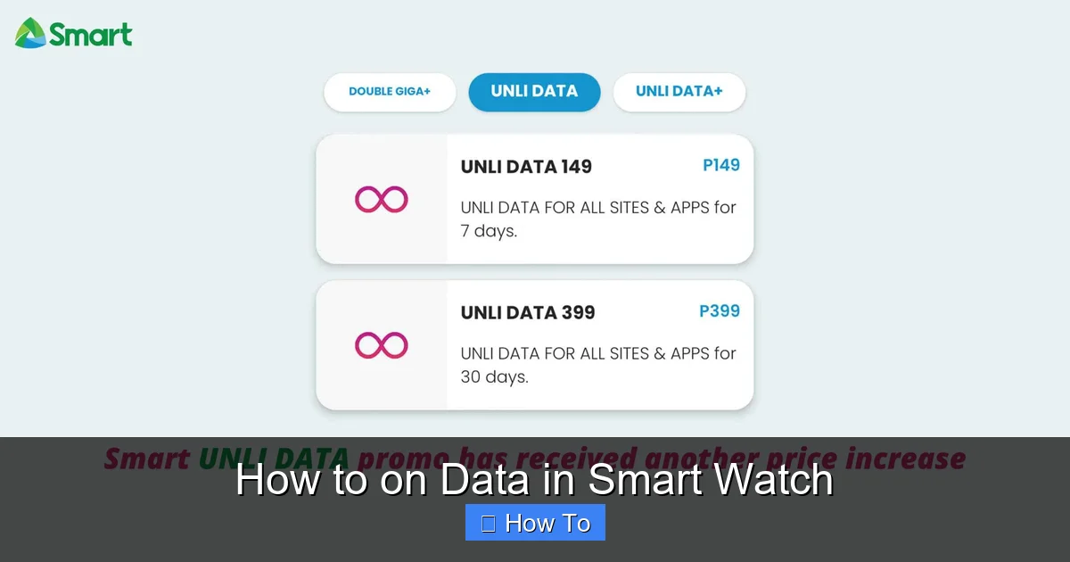 How to on Data in Smart Watch