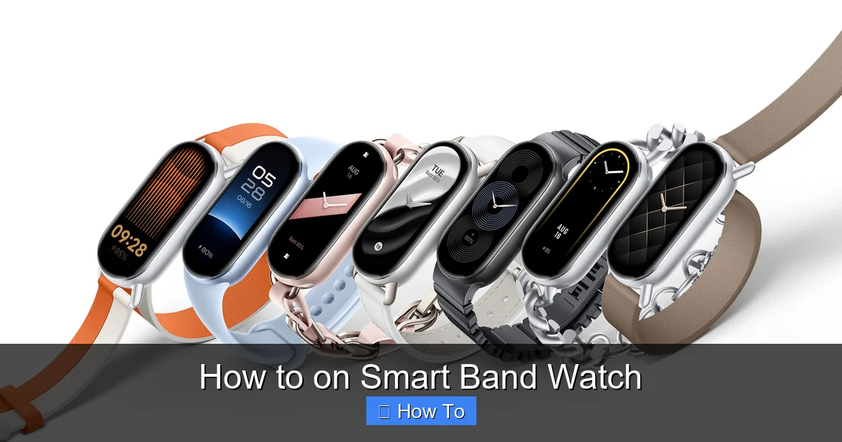 How to on Smart Band Watch