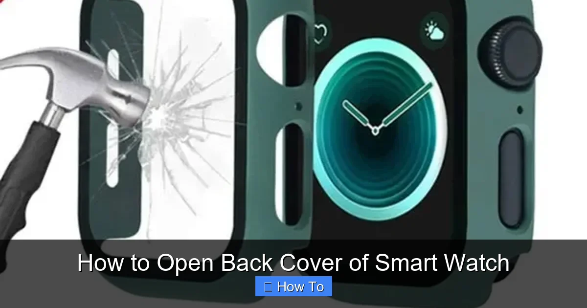 How to Open Back Cover of Smart Watch