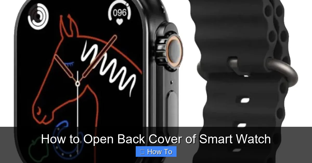 How to Open Back Cover of Smart Watch