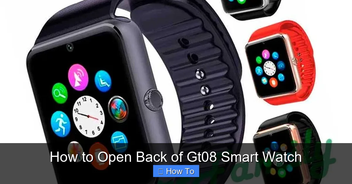 How to Open Back of Gt08 Smart Watch