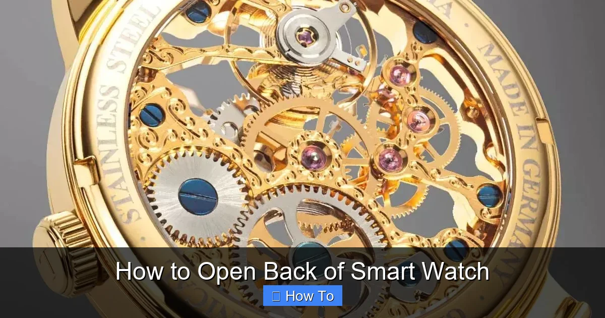 How to Open Back of Smart Watch