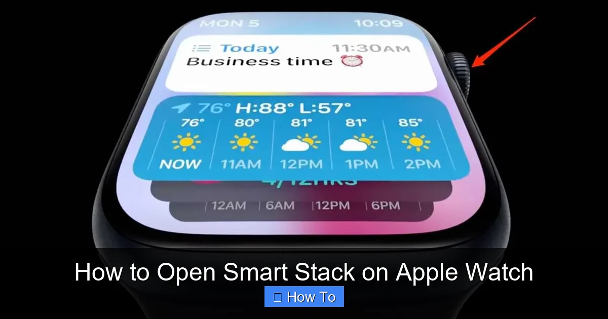 How to Open Smart Stack on Apple Watch