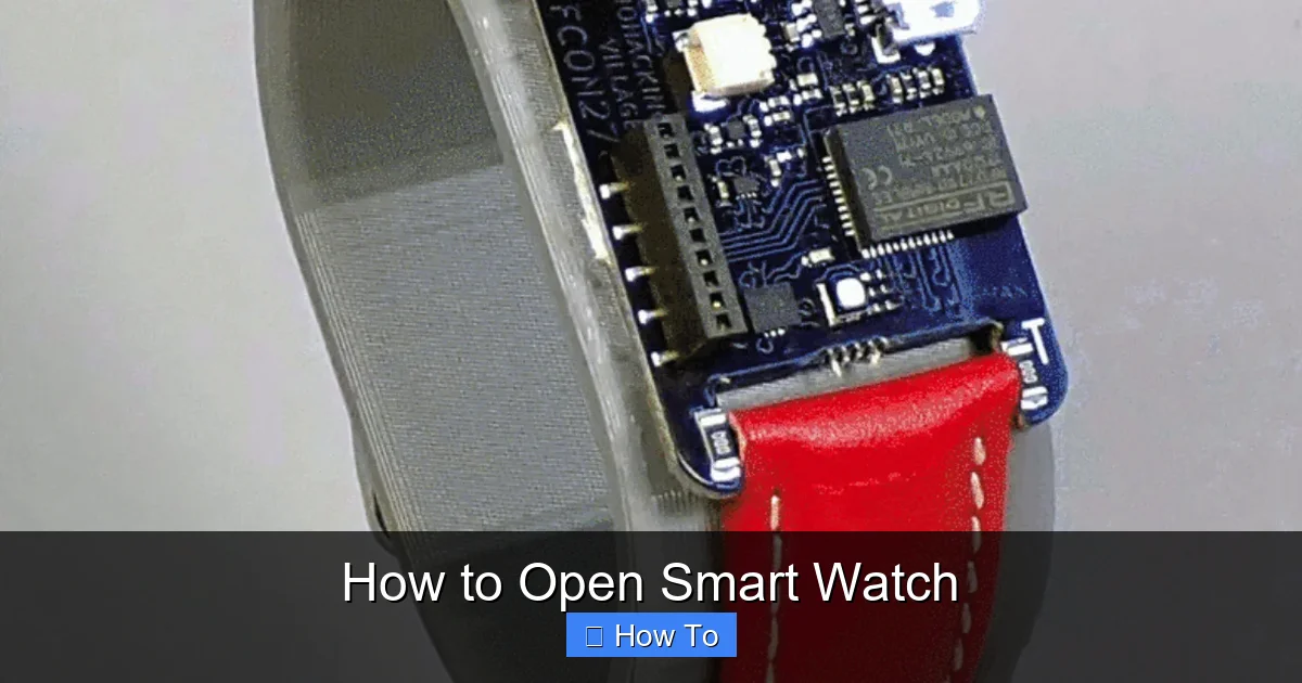 How to Open Smart Watch