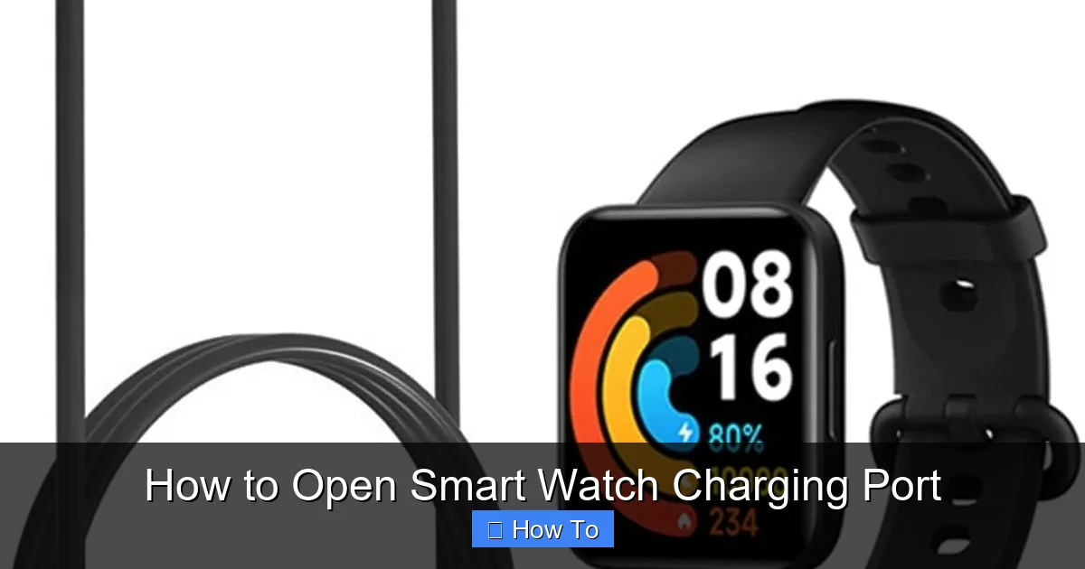 How to Open Smart Watch Charging Port