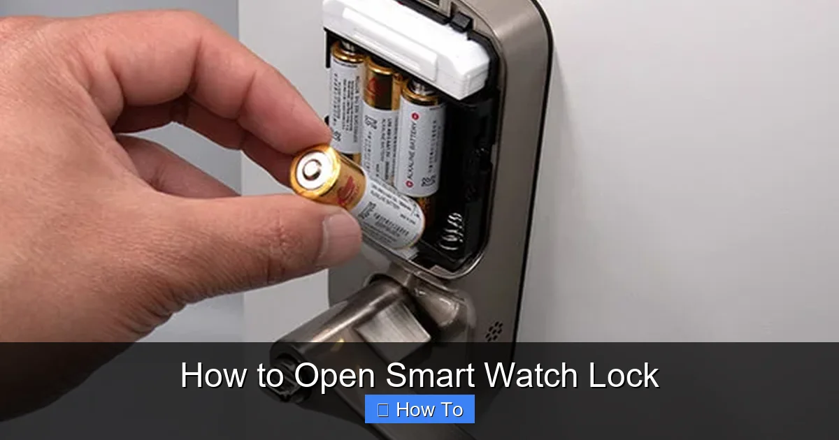 How to Open Smart Watch Lock