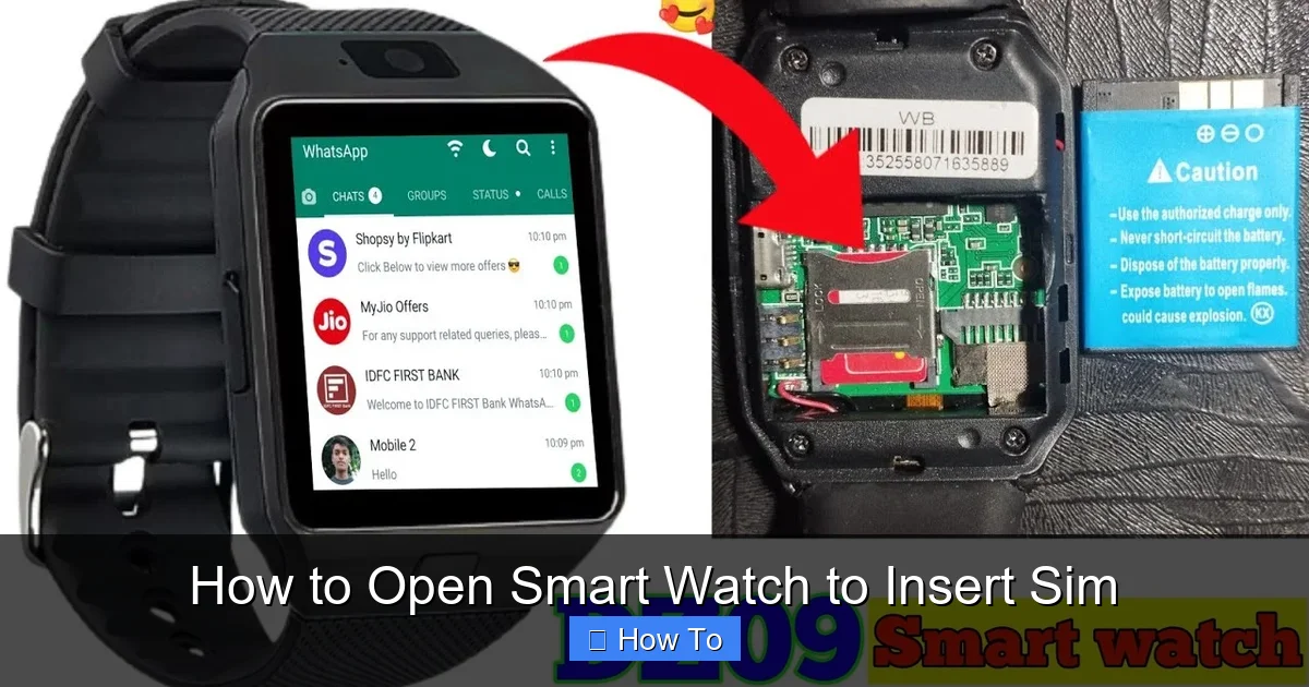 How to Open Smart Watch to Insert Sim