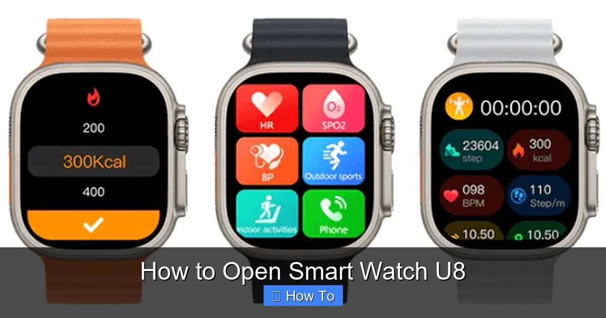 How to Open Smart Watch U8