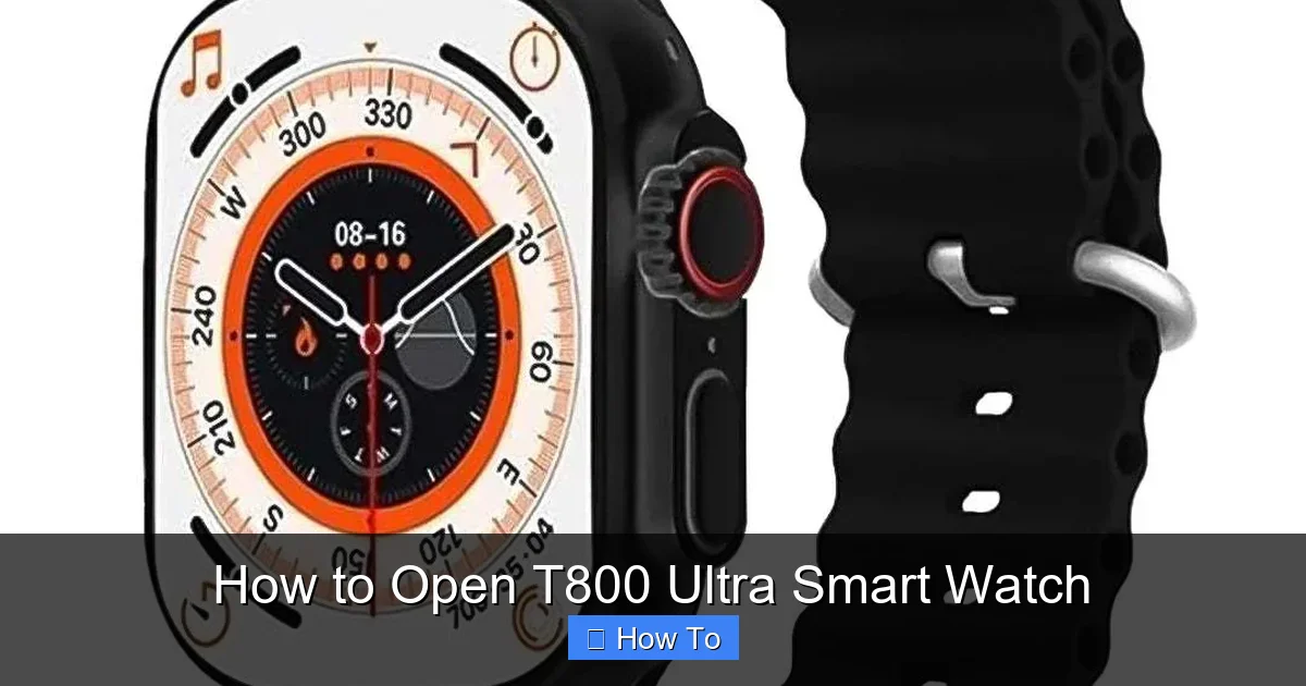 How to Open T800 Ultra Smart Watch