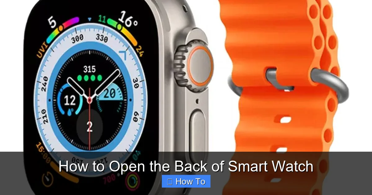 How to Open the Back of Smart Watch