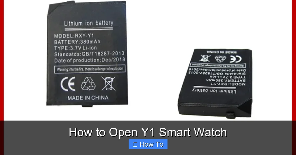 How to Open Y1 Smart Watch