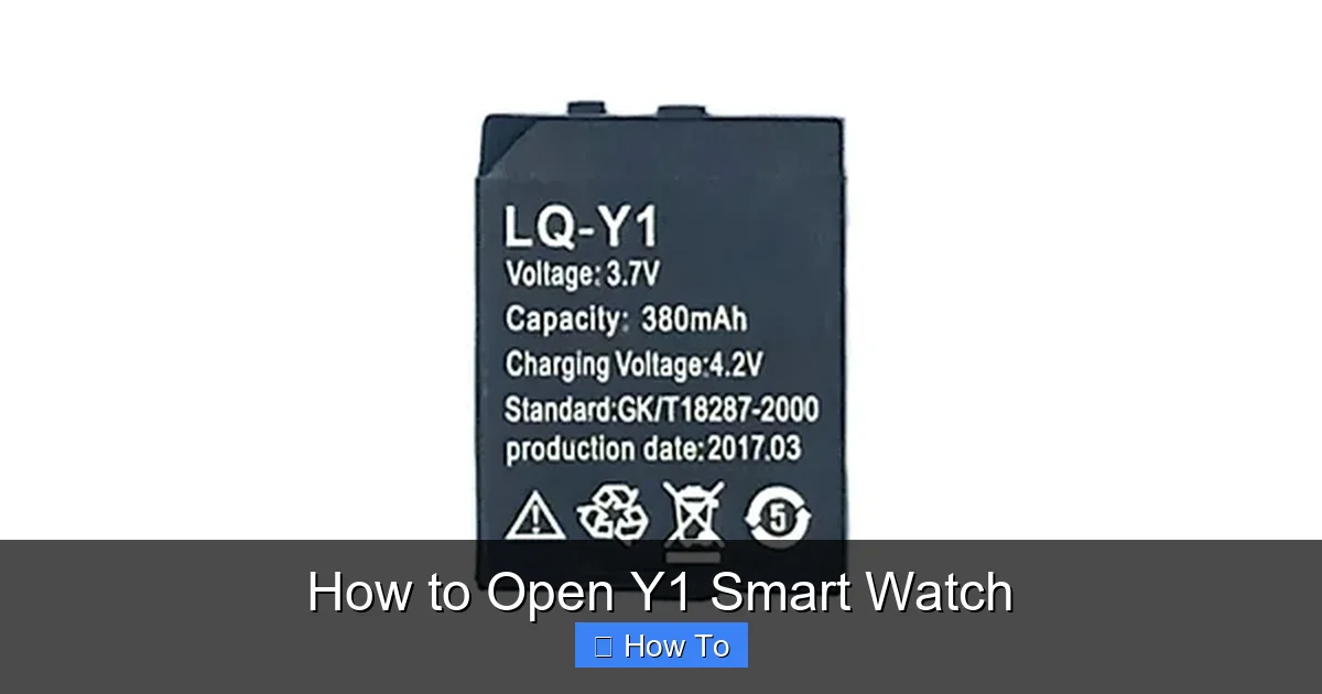 How to Open Y1 Smart Watch