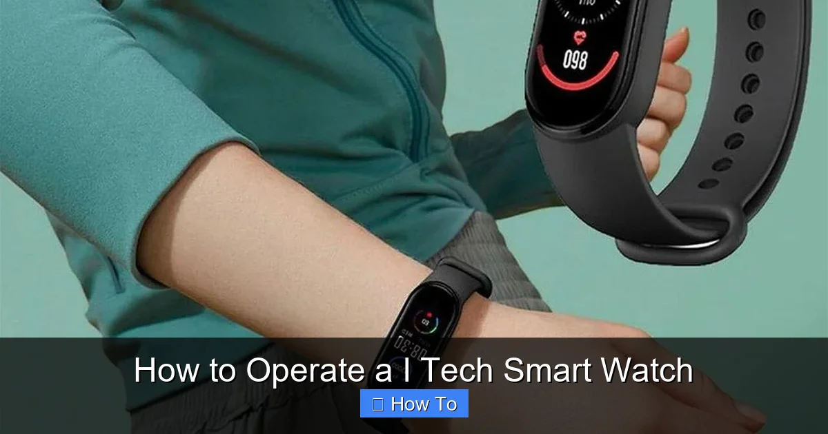 How to Operate a I Tech Smart Watch