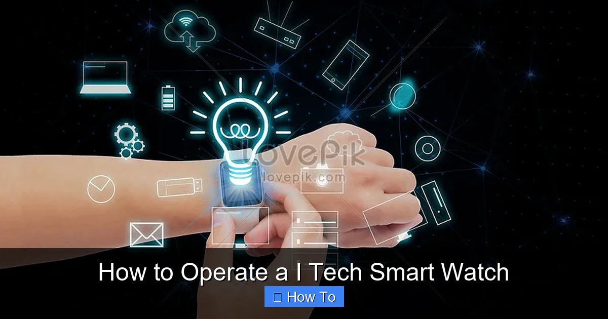 How to Operate a I Tech Smart Watch