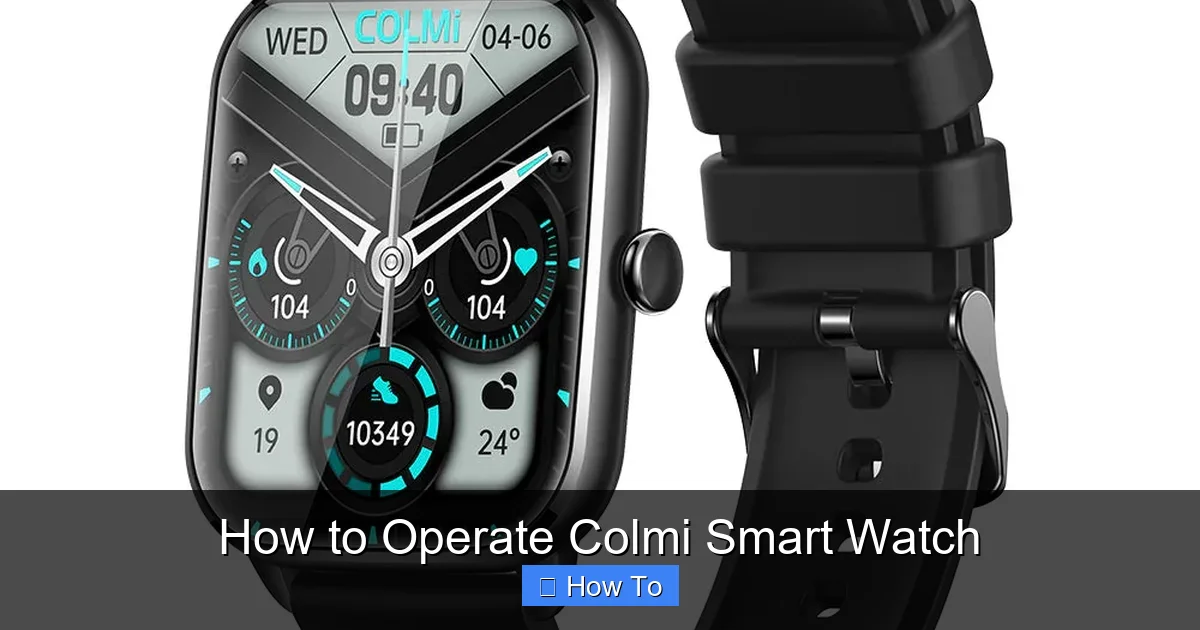 How to Operate Colmi Smart Watch