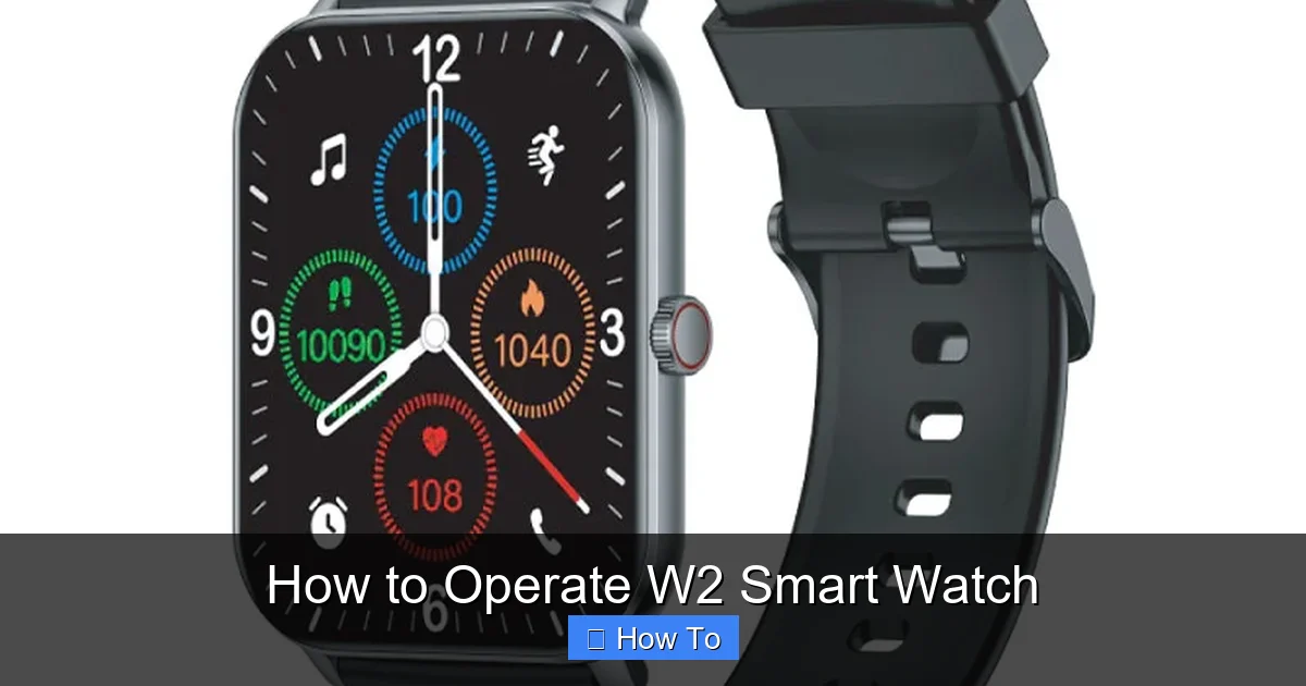 How to Operate W2 Smart Watch